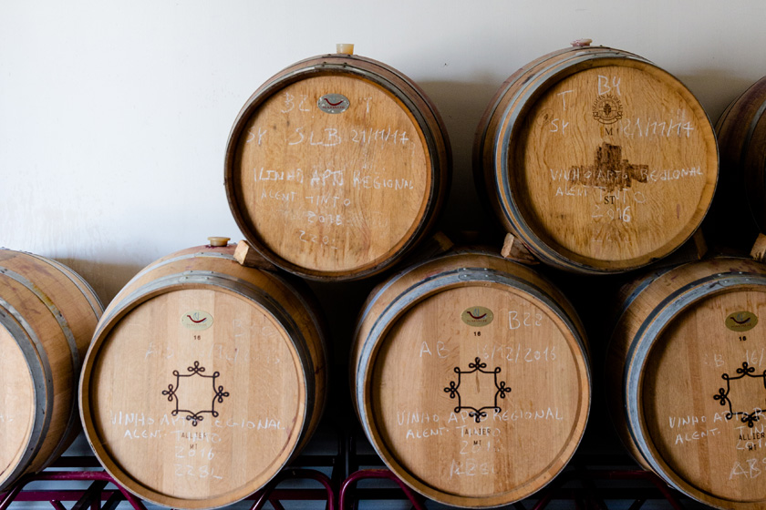 wine barrels